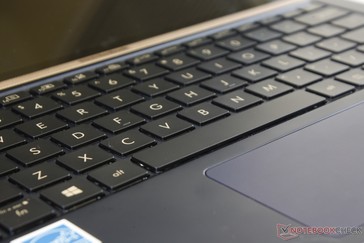 Key feedback is agreeable, but the trackpad clicks could have been firmer. 1.4 mm key travel