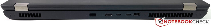 Rear: USB-A 3.2 Gen1, HDMI 2.0, 2x Thunderbolt 3 (USB-C 3.2 Gen2), power (Slim Tip)