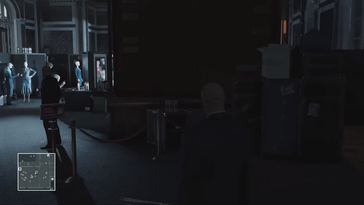 Notice the artifacts around Agent 47's head.
