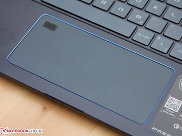 The trackpad is 14 cm wide, which is around 40% wider than most trackpads.
