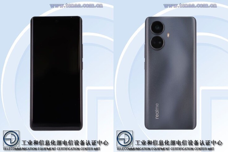 Realme registers 2 new smartphones thought to be the 10 5G (top) and 10 Pro+ (bottom) with TENAA. (Source: TENAA via TechGoing)