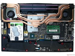 The cooling system in the MSI GP75 Leopard 9SD.