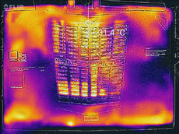 Thermal profile, bottom (idle)