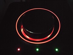 Creative Sound Blaster X3 in the dark - microphone volume setting mode (Source: Own) 