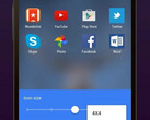 Microsoft Arrow Launcher Icon layout settings page, version 3.8.0 now available