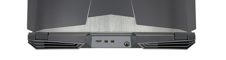 Rear: HDMI 2.0, 2x mini DisplayPort 1.3, AC adapter