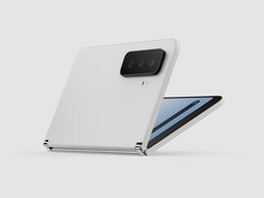 The Microsoft Surface Duo 2 is expected to feature a large rear camera housing, mirroring many other modern smartphones. (Image source: Jonas Daehnert &amp; Windows United)