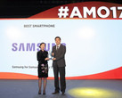 Samsung representative receives the 