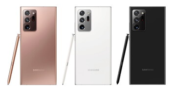 The Galaxy Note 20 Ultra in three colours. (Image source: Ishan Agarwal)
