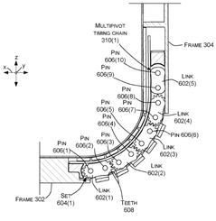 Improved "exoskeletal hinge" with microgear system (Source: USPTO)