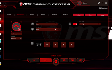 Dragon Center software has been redesigned