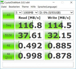HDD in CrystalDiskMark benchmark