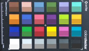 Image of ColorChecker chart: The target color is displayed in the bottom half of each field.