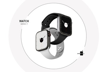 Apple Watch Series 7 unofficial concept render. (Image source: PhoneArena)
