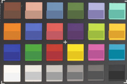 ColorChecker: The target color is displayed in the lower half of every patch