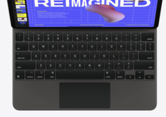 Yes, that is actually a trackpad on an offical Apple iPad Pro keyboard! (Source: Apple)