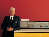 The then IBM boss Thomas Watson Jr. introduces the System/360 computer in 1964. (Image: IBM)