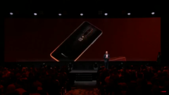 The OnePlus 7T Pro McLaren Edition is introduced on stage. (Source: YouTube)