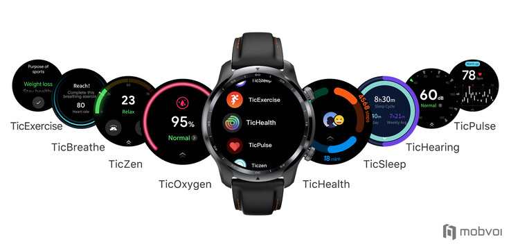 The TicWatch Pro 3 GPS runs WearOS and comes with a host of Mobvoi apps. (Image source: Mobvoi)