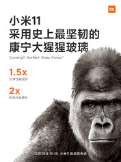 Gorilla Glass promo. (Image source: Xiaomi)