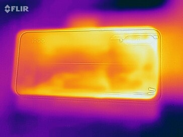 Heat-map of the back of the device under load