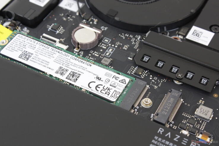The secondary PCIe 4 slot sits atop the primary PCIe 4 slot