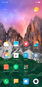 Xiaomi Mi 8 Explorer Edition - default home screen
