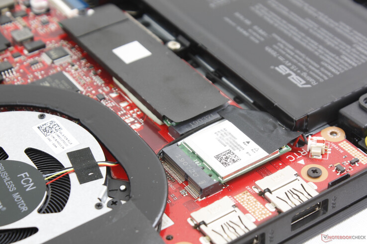 Removable M.2 WLAN module sits next to the primary SSD