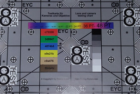 Image taken of the test chart