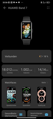 Watch faces can be loaded onto the watch via the app