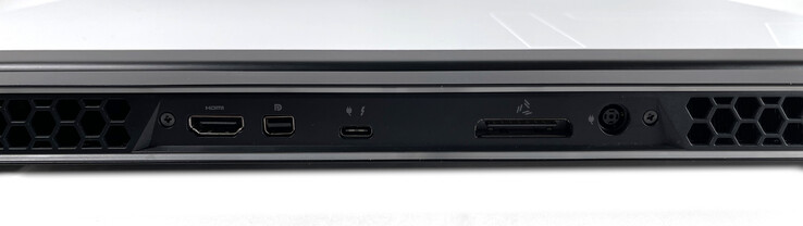 Back: HDMI 2.1, Mini DisplayPort 1.4, USB-C 3.1 Gen. 2 with Thunderbolt 3, Alienware Graphics Amplifier port, power supply