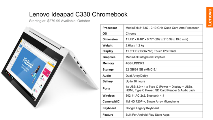 Lenovo Ideapad C330 Chromebook (Source: Lenovo)
