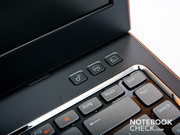3 hot keys are located over the keyboard's right.