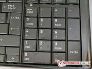Naturally, a number pad shouldn't be missing on a 17 inch notebook.