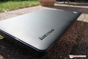 Lenovo relies mostly on a soft touch surface,