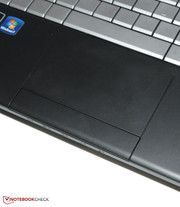 The touchpad merges (too) seamlessly into the design.