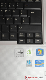 Only the cursor keys push out of the keyboard slightly.