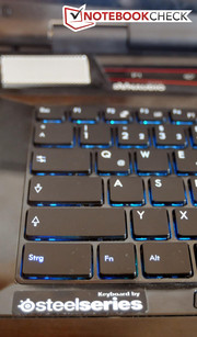 The keyboard has been developed in cooperation with SteelSeries.