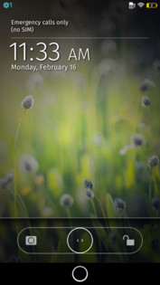 The lock screen is pretty simple and functional.