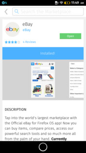 There are not many apps in the store yet, the "Ebay" app only opens the Indian website.