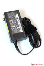 The power adapter can easily cope with the maximum consumption due to 65 watts.