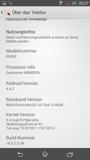 Android 4.4.2 is preloaded.