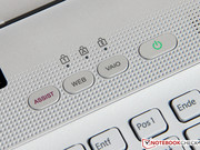 Various function keys open programs, such as the browser, by a push of a button. Various function keys open programs, such as the browser, by a push of a button.