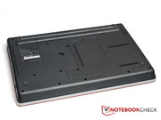 The back of the ThinkPad Edge E525, without the docking port.
