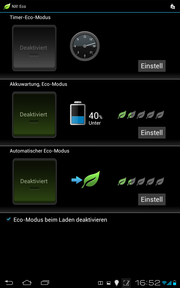 The system settings allow the "Eco Mode" to be edited, so that the power hungry...