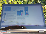 Glossy screen reduces outdoor usability