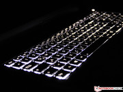 The keyboard features LED backlighting.