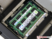 Both memory slots are occupied with 4 GByte DDR3-1600 modules.
