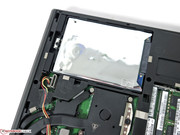 The conventional hard drive can be swapped out.