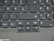 The arrow keys are very close to each other